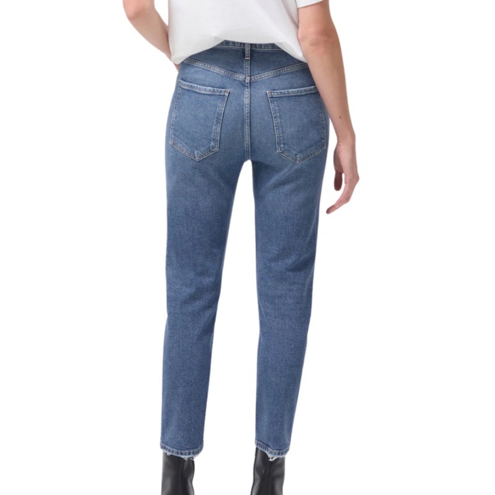 Naturally distressed Agolde Riley High Rise Jean / size 27 - Picture 2 of 15